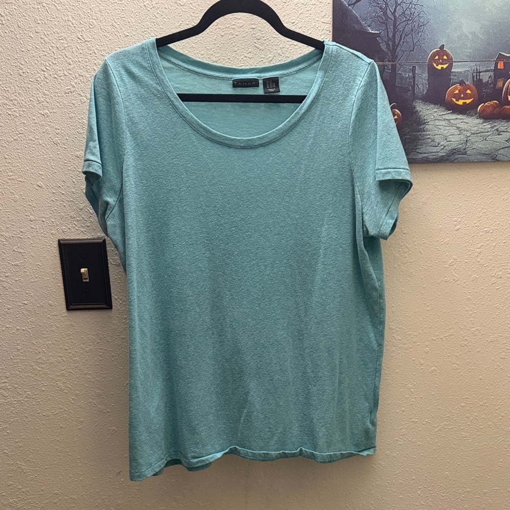 Tahari Aqua Short Sleeve Tee